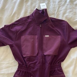 Figs Deep Purple Chennai Jumpsuit Scrubs